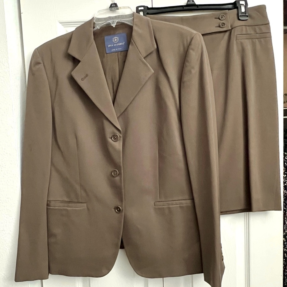 Made in Italy chocolate brown Suit/Skirt